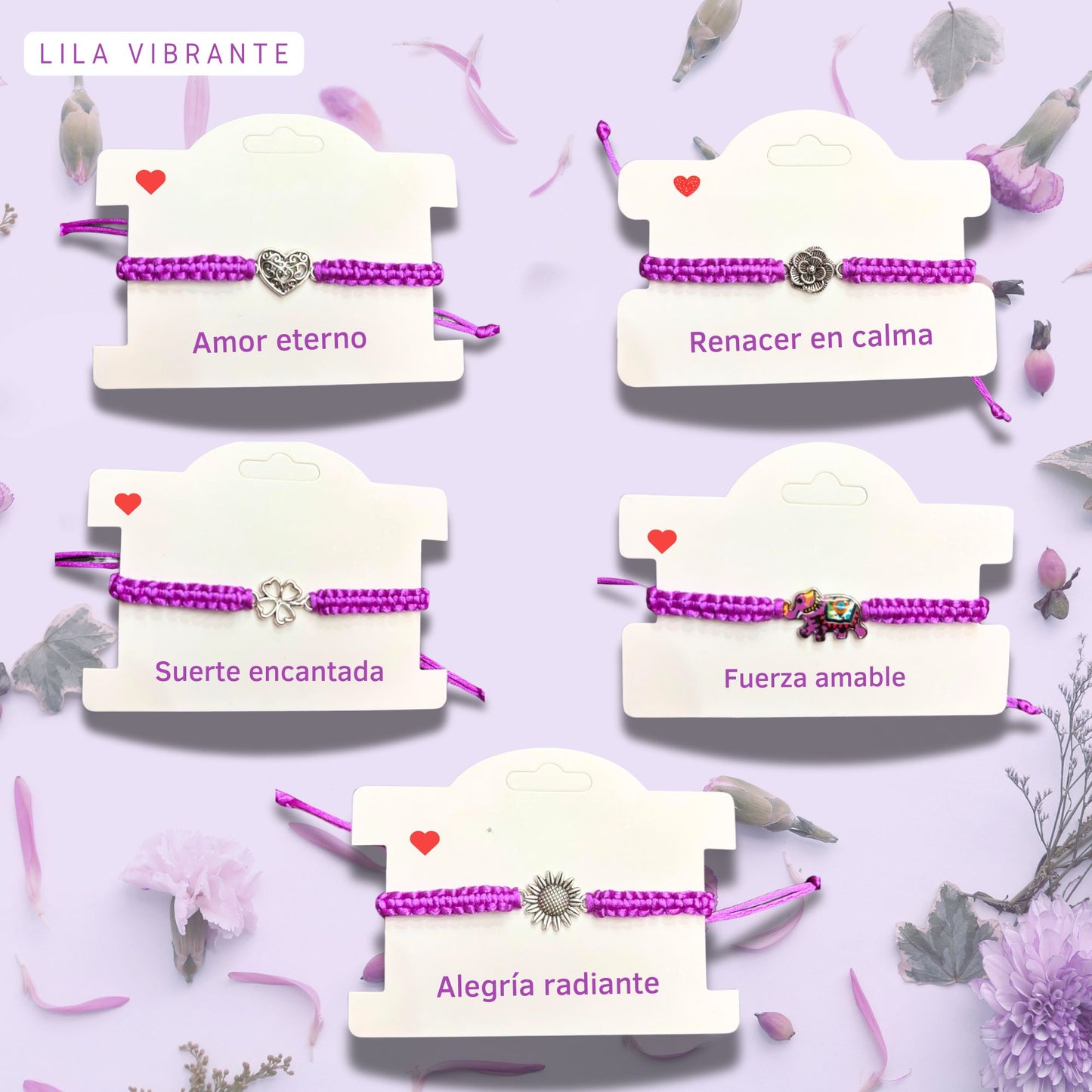 Pulseras con Aura Lila